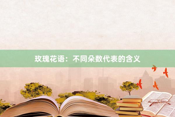 玫瑰花语：不同朵数代表的含义